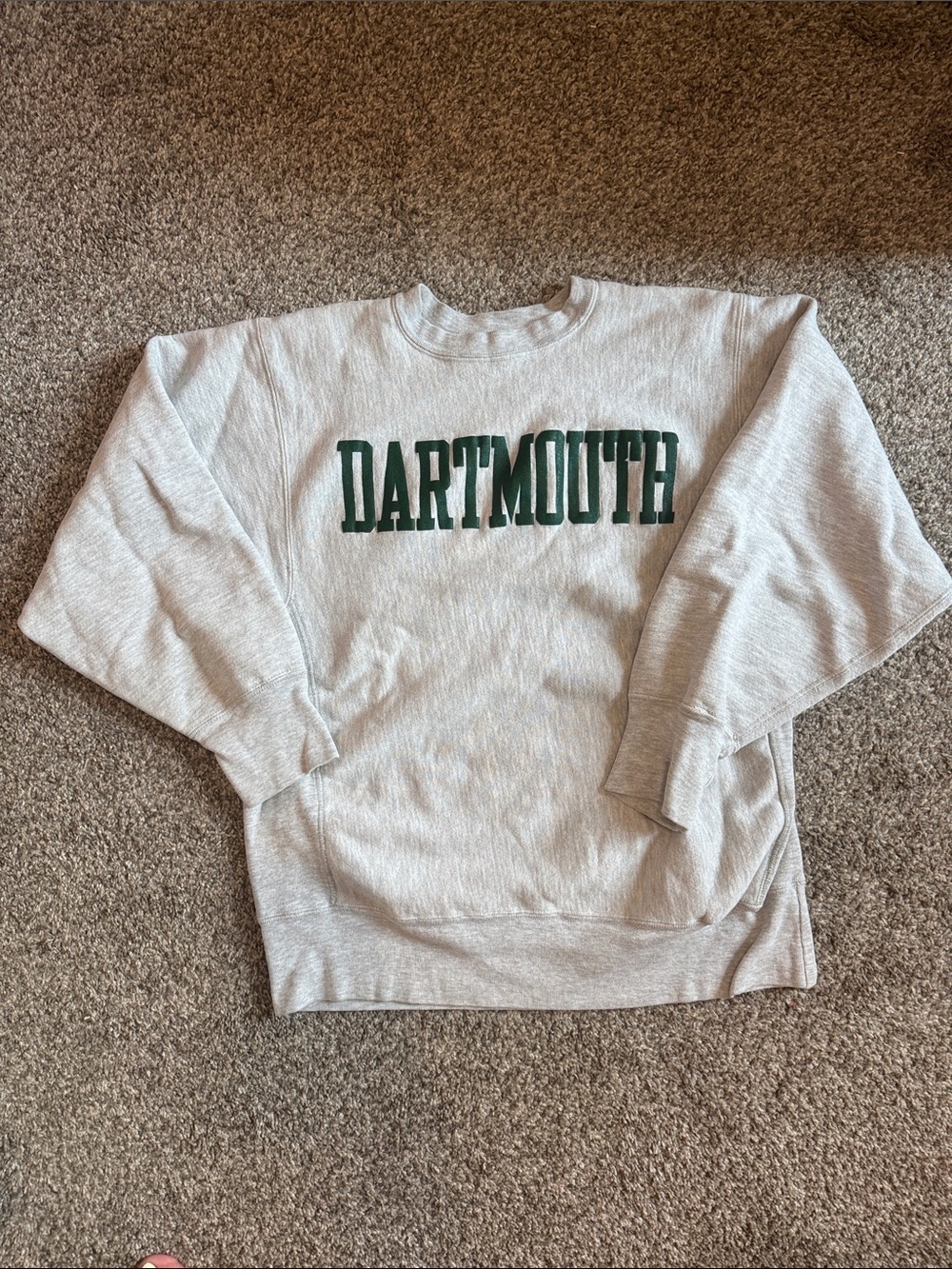 Reverse Weave Warm Up Champion Gray Crewneck Dartmouth Sweatshirt